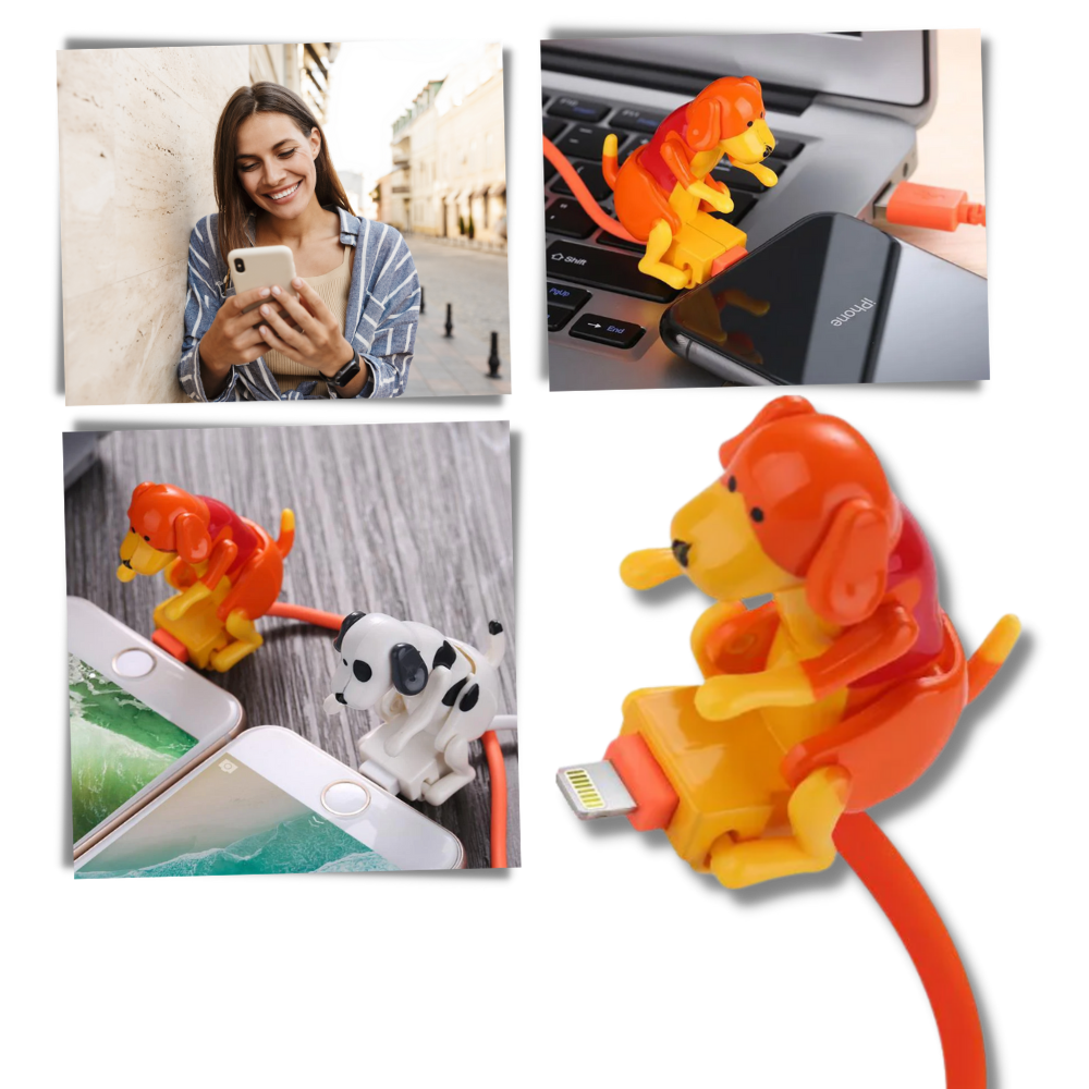 Kabel til hurtigopladning med gnubbende hund
- Ozerty