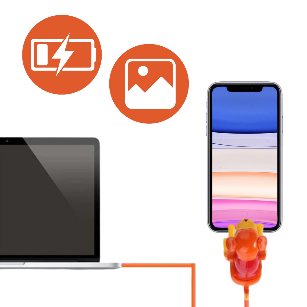 Kabel til hurtigopladning med gnubbende hund
- Ozerty