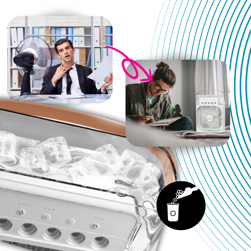 Hydrokølende lille transportabelt klimaanlæg
- Ozerty