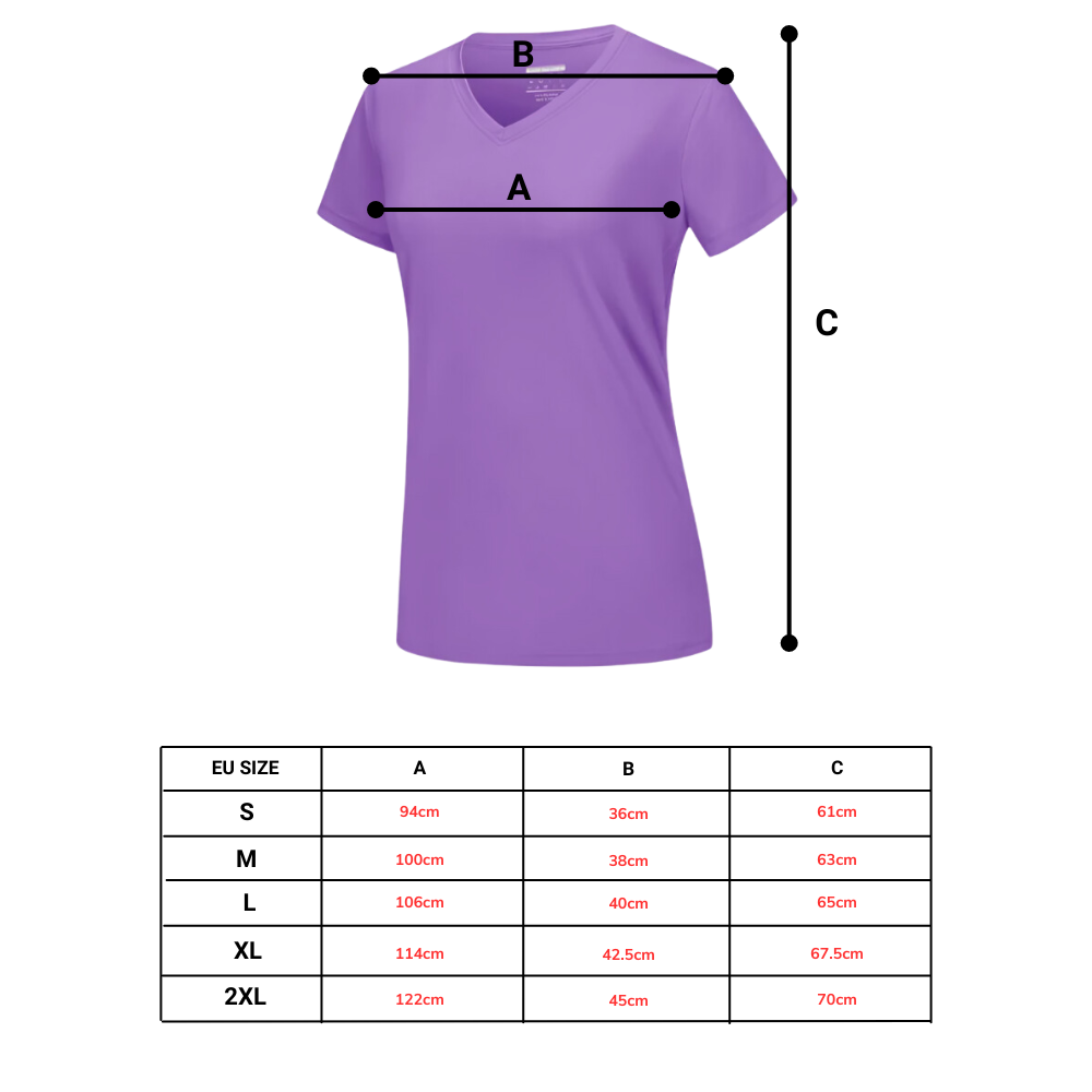 Øjeblikkeligt kølende t-shirt med v-hals til kvinder
- Ozerty