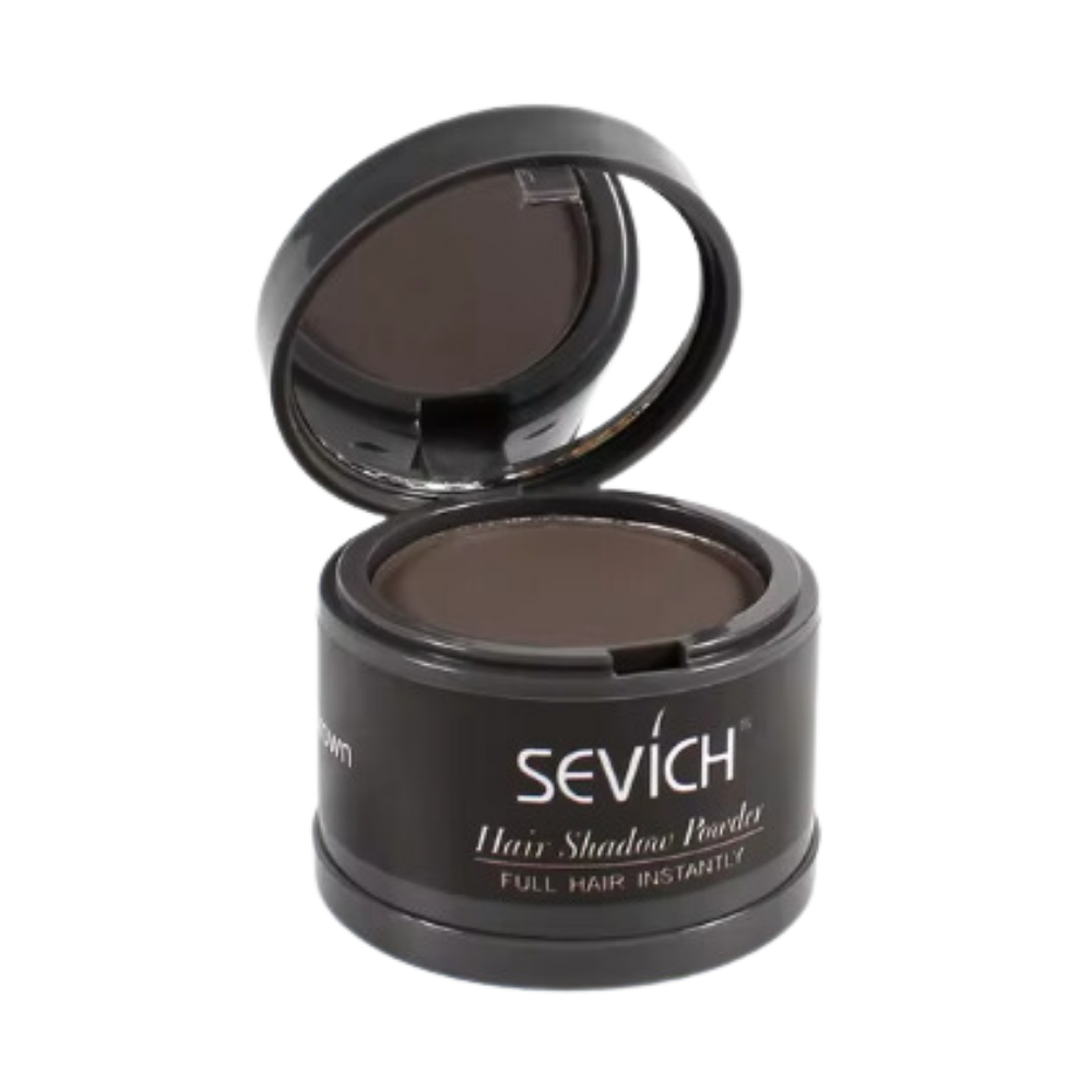 Pudder til øjeblikkelig dækning af hårrødder -Mørkebrun - Ozerty