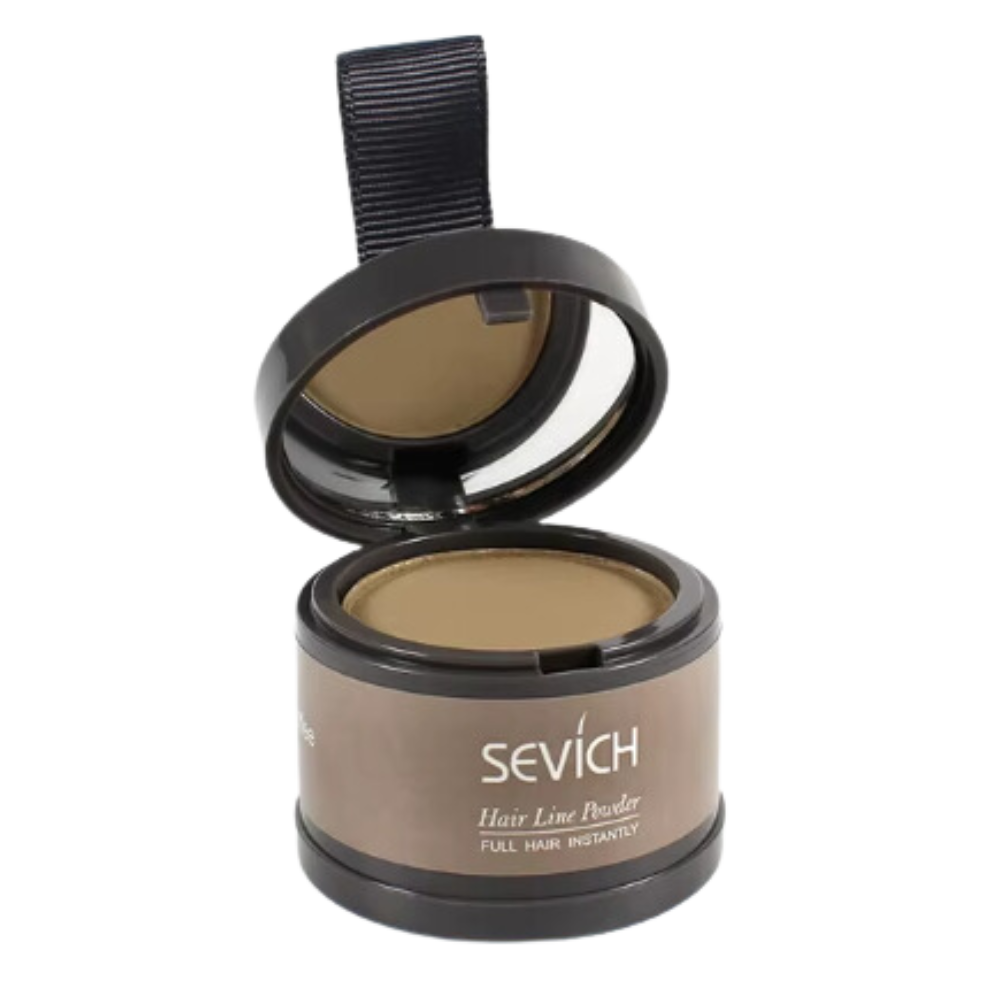 Pudder til øjeblikkelig dækning af hårrødder -Lys kaffe - Ozerty