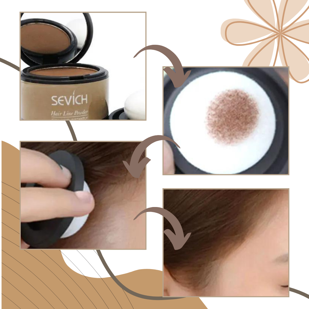 Pudder til øjeblikkelig dækning af hårrødder - Ozerty