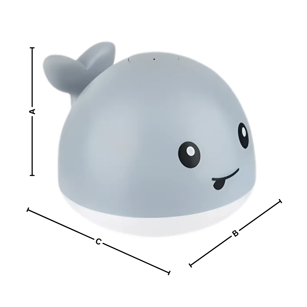 Interaktiv lysende legetøjshval til badning - Ozerty