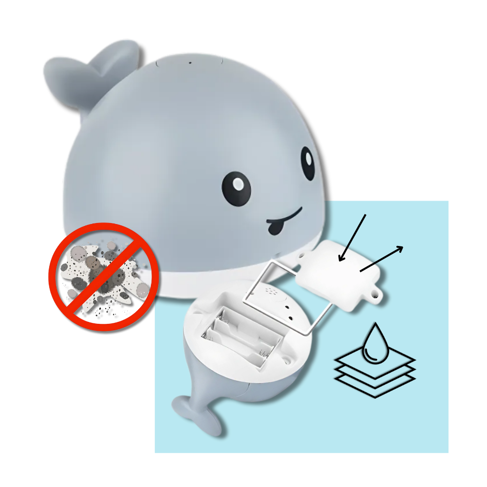 Interaktiv lysende legetøjshval til badning - Ozerty