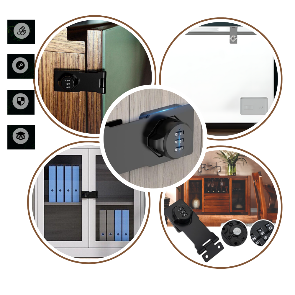 Nøglefri skabslås med hurtig montering
- Ozerty