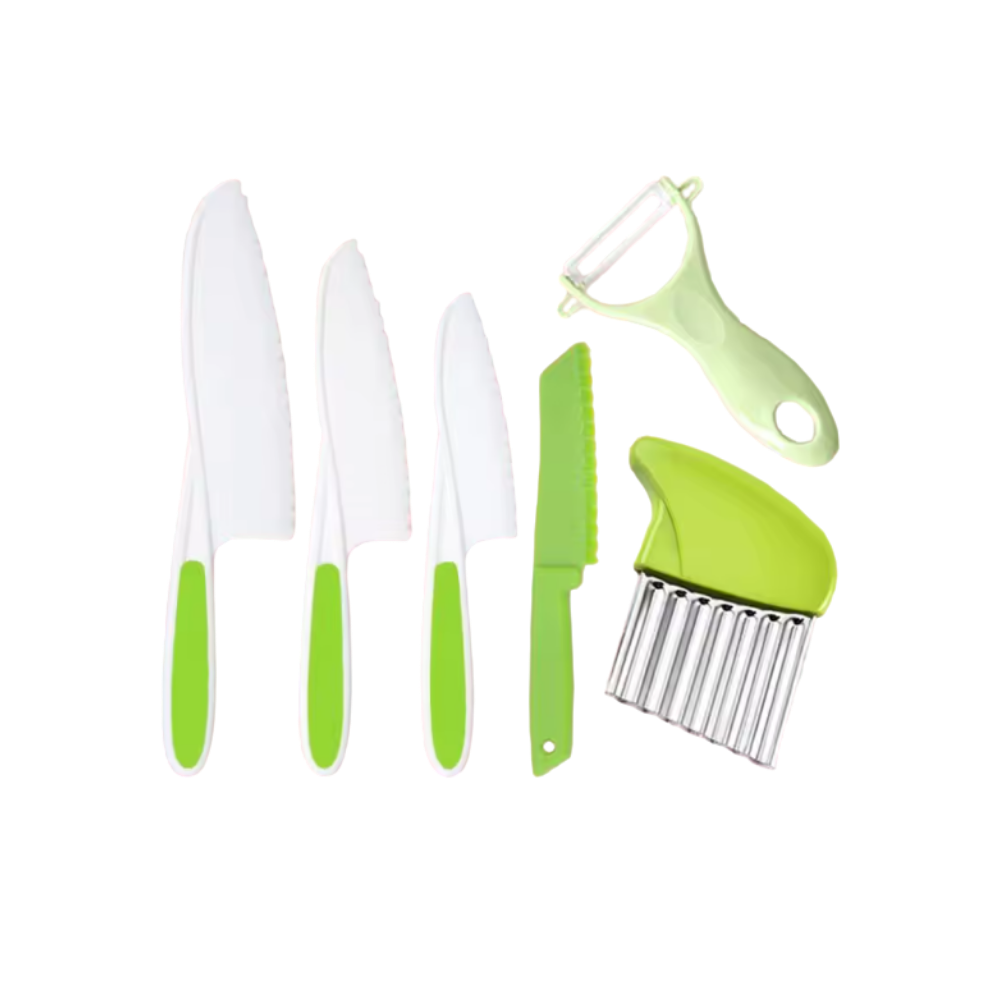 Børnevenligt Køkkensæt -Grøn - Ozerty