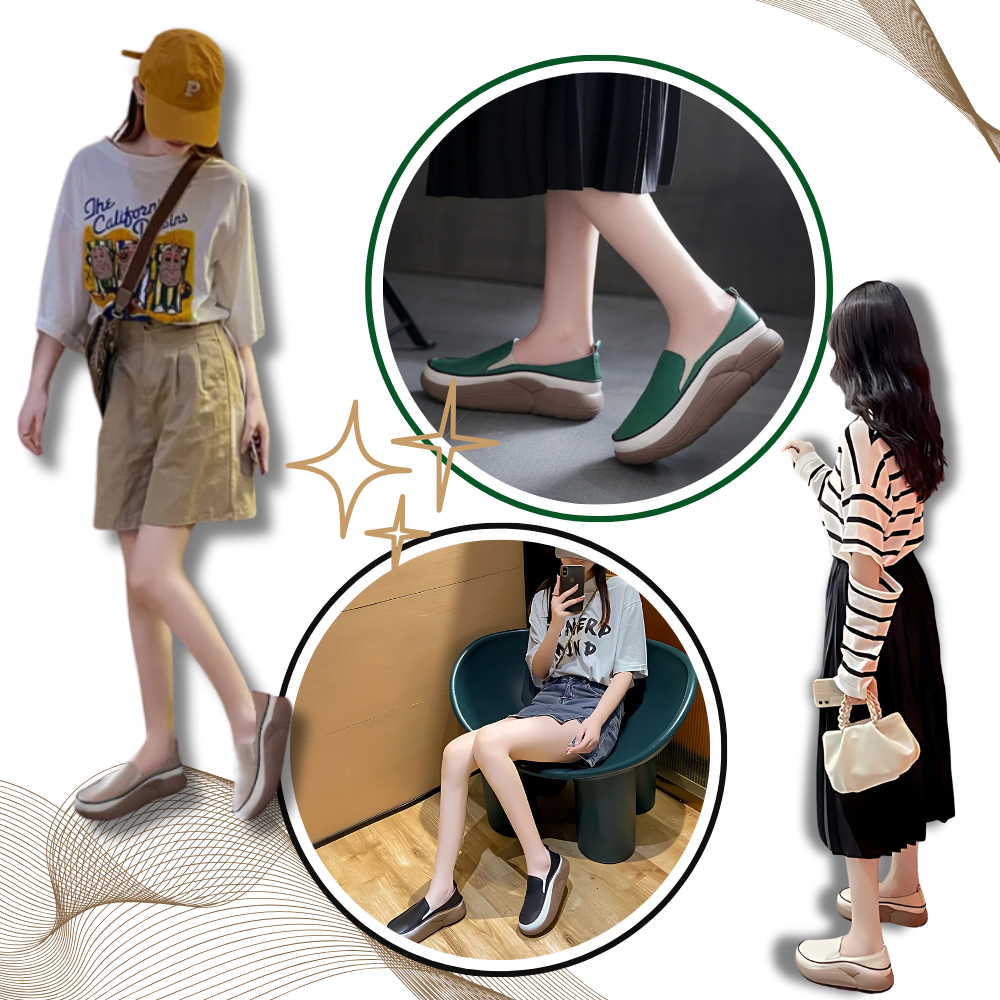 Lette bløde loafers med plateausål
- Ozerty