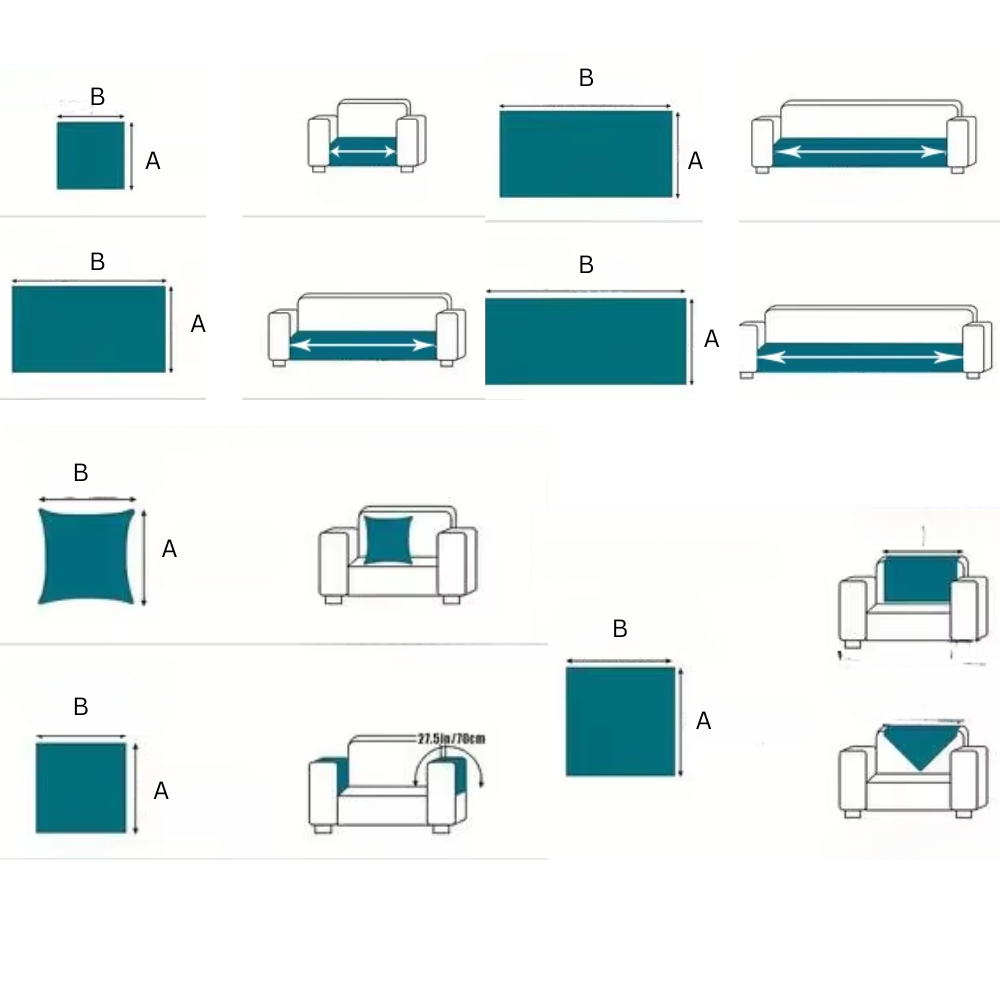 Luksuriøst Sofaovertræk i Polyester - Ozerty