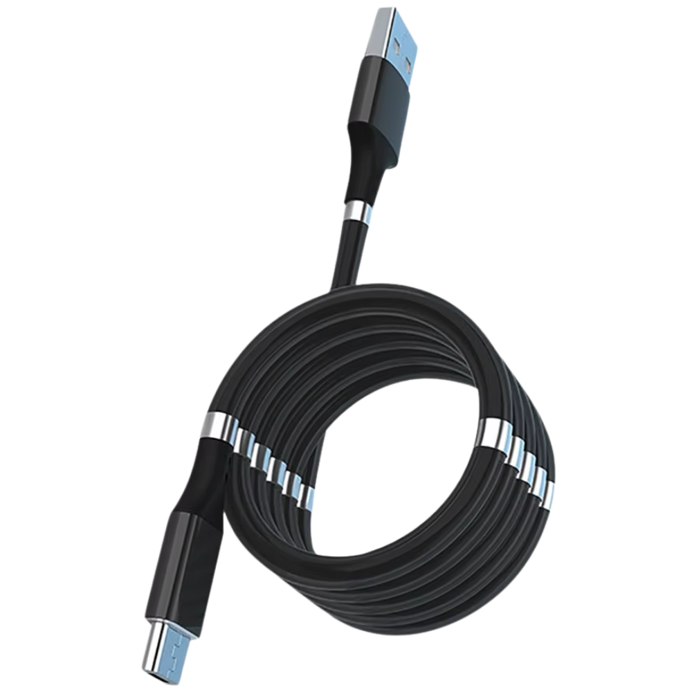Magnetisk Flex USB-kabel -Sort - Ozerty