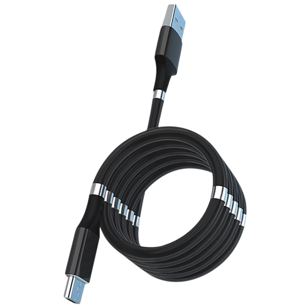 Magnetisk Flex USB-kabel -Sort - Ozerty