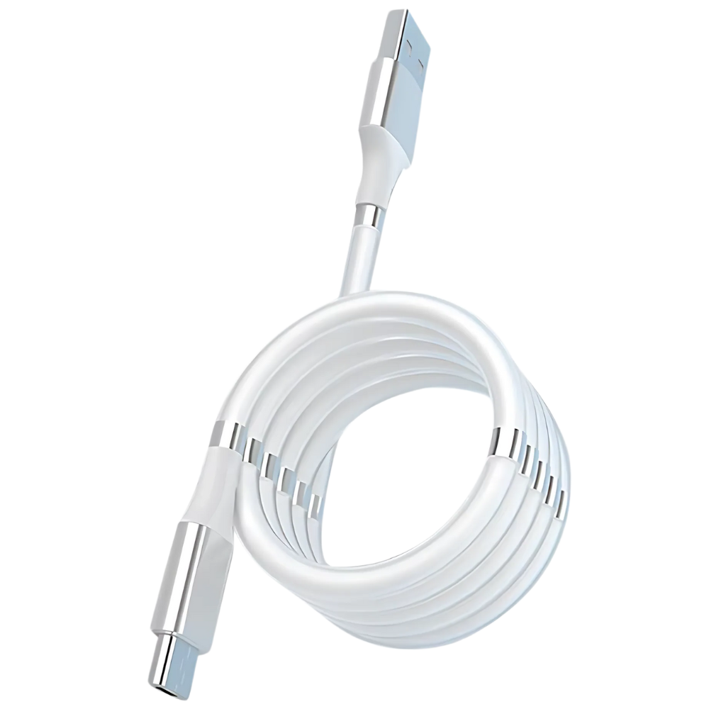 Magnetisk Flex USB-kabel -Hvid - Ozerty