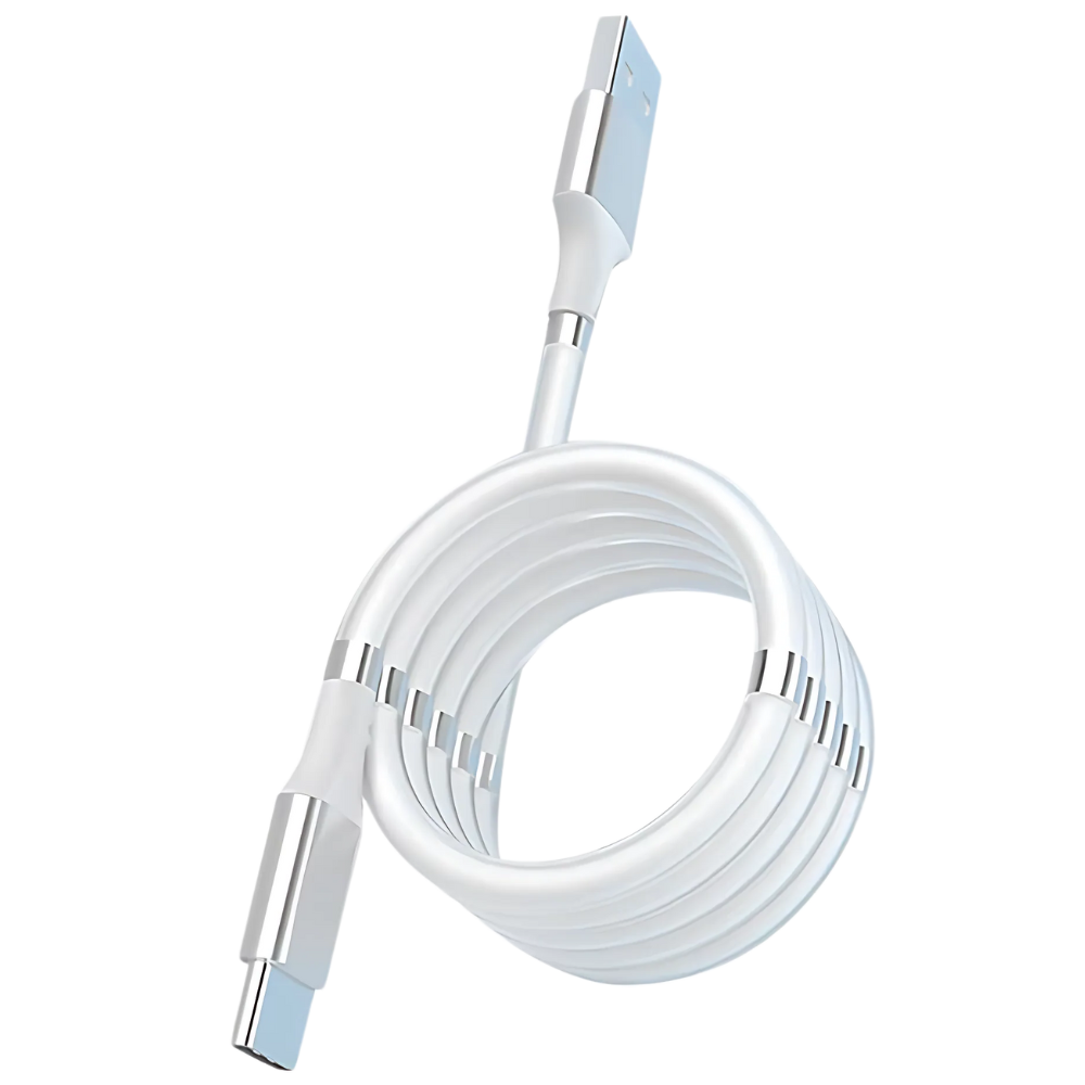 Magnetisk Flex USB-kabel -Hvid - Ozerty