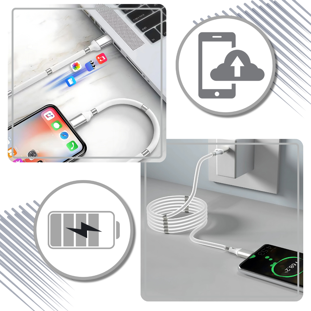 Magnetisk Flex USB-kabel - Ozerty