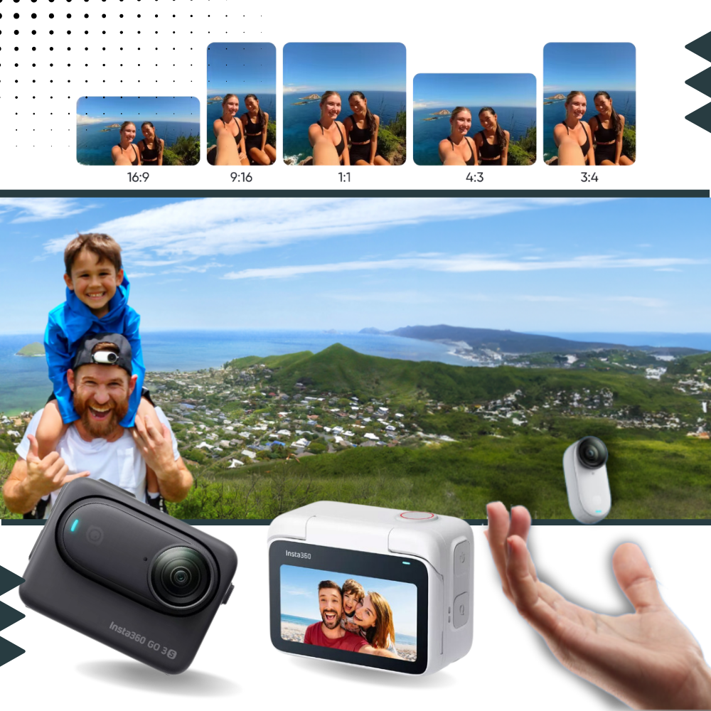 Insta 360 håndfrit kamera med magnetisk montering - Ozerty