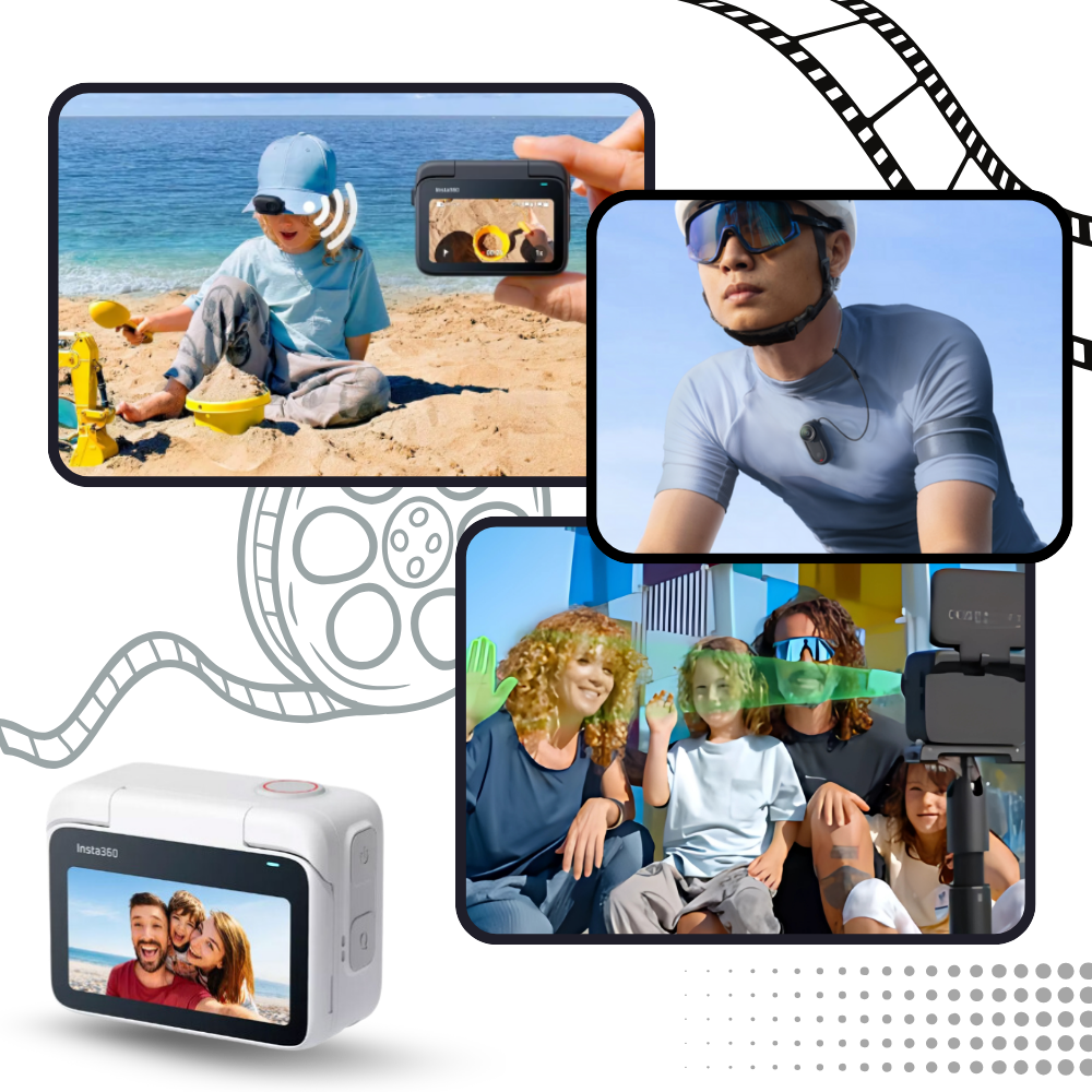 Insta 360 håndfrit kamera med magnetisk montering - Ozerty