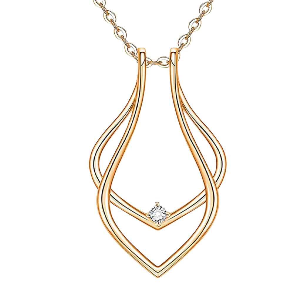 Minimalistisk ringholder som hængesmykke
-Guld - Ozerty