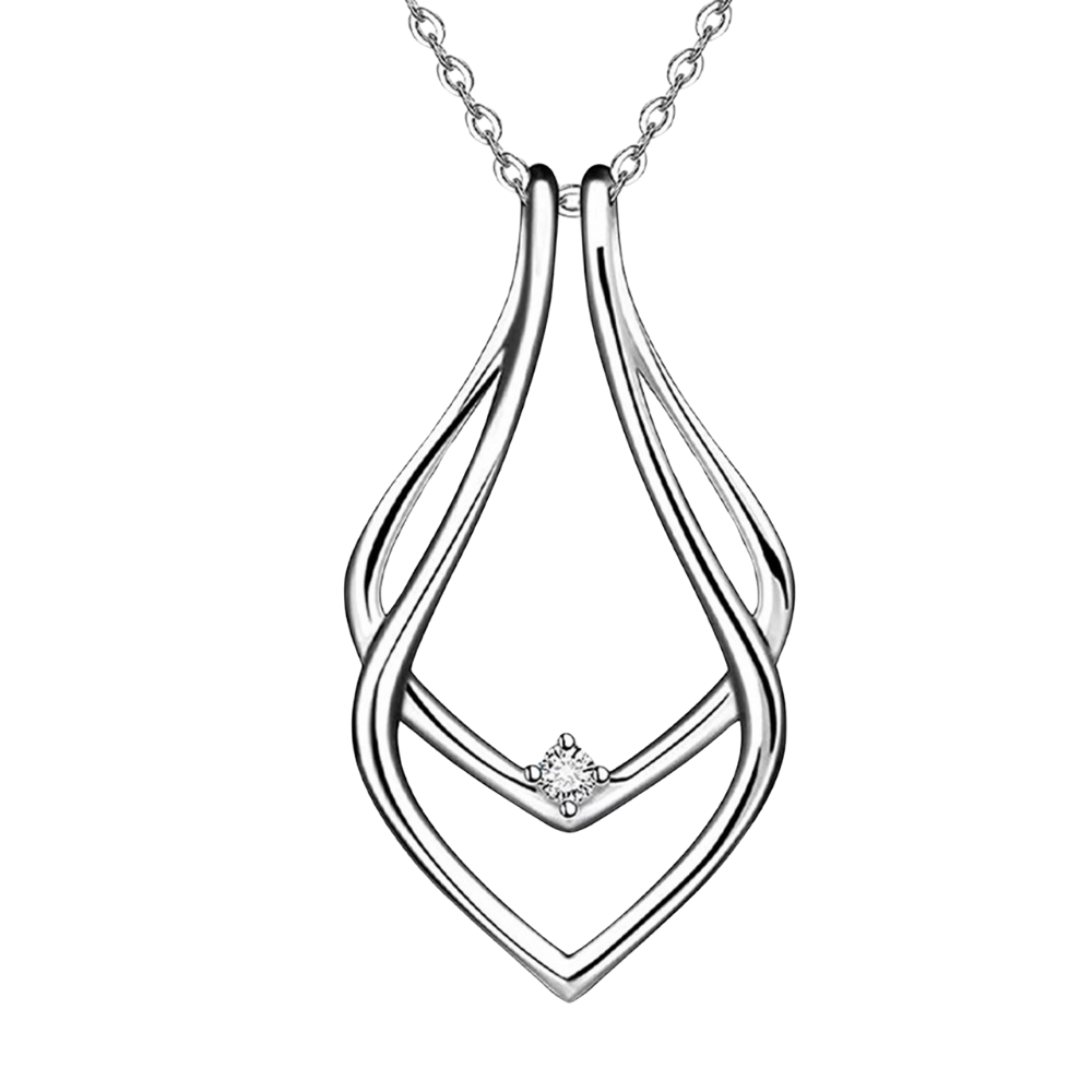 Minimalistisk ringholder som hængesmykke
-Sølv - Ozerty