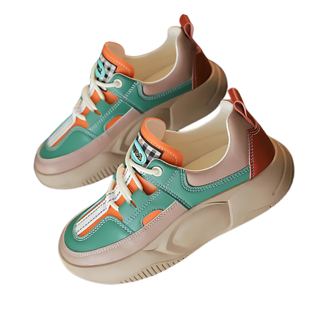 Moderne modebevidste ortopædiske sneakers
-Grøn - Ozerty