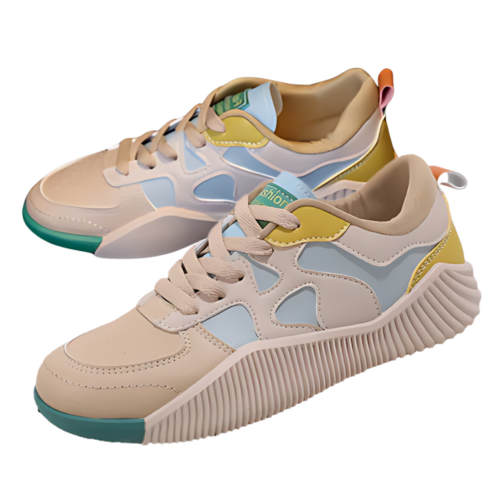 Moderne modebevidste ortopædiske sneakers
-Groovy Blå/Grøn - Ozerty