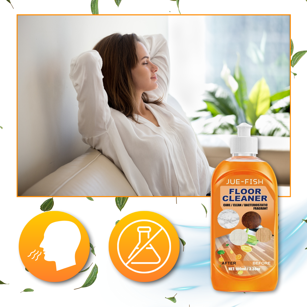 Multifunktionel marmorrens med naturlig duft
- Ozerty