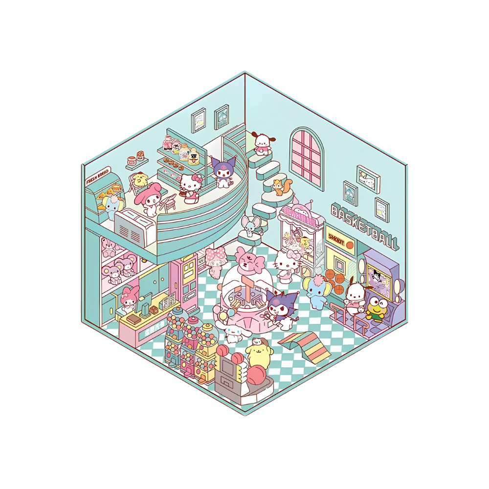 Pastel Home Tales Klistermærker -Grønt hus - Ozerty