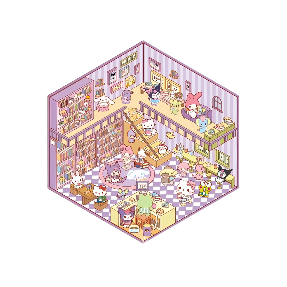 Pastel Home Tales Klistermærker -Lilla hus - Ozerty