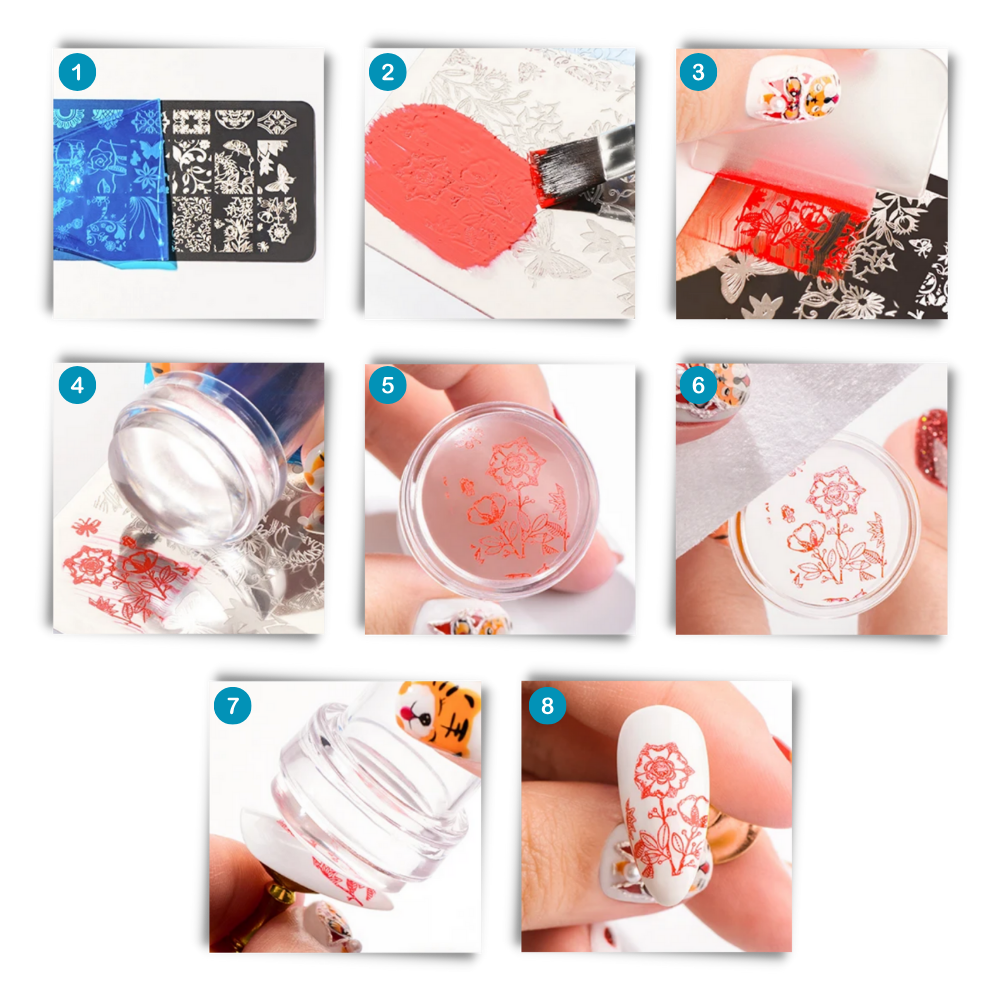 Redskab til Perfekt Symmetrisk Gennemsigtig Neglekunst
- Ozerty