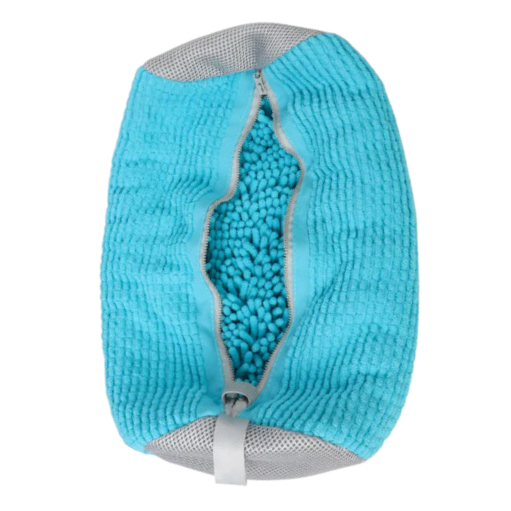 Vasketøjspose til sko i polyester -Blå og Grå - Ozerty