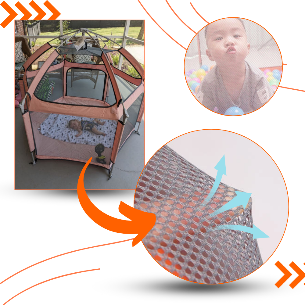 Pop-up kravlegård i mesh til børn - Ozerty