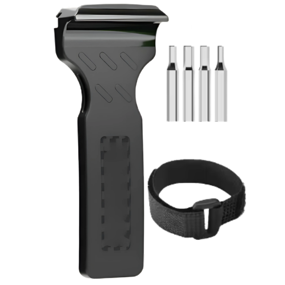 Bærbart Værktøj til Cykeldæk -Sort + 4 dele & velcro - Ozerty