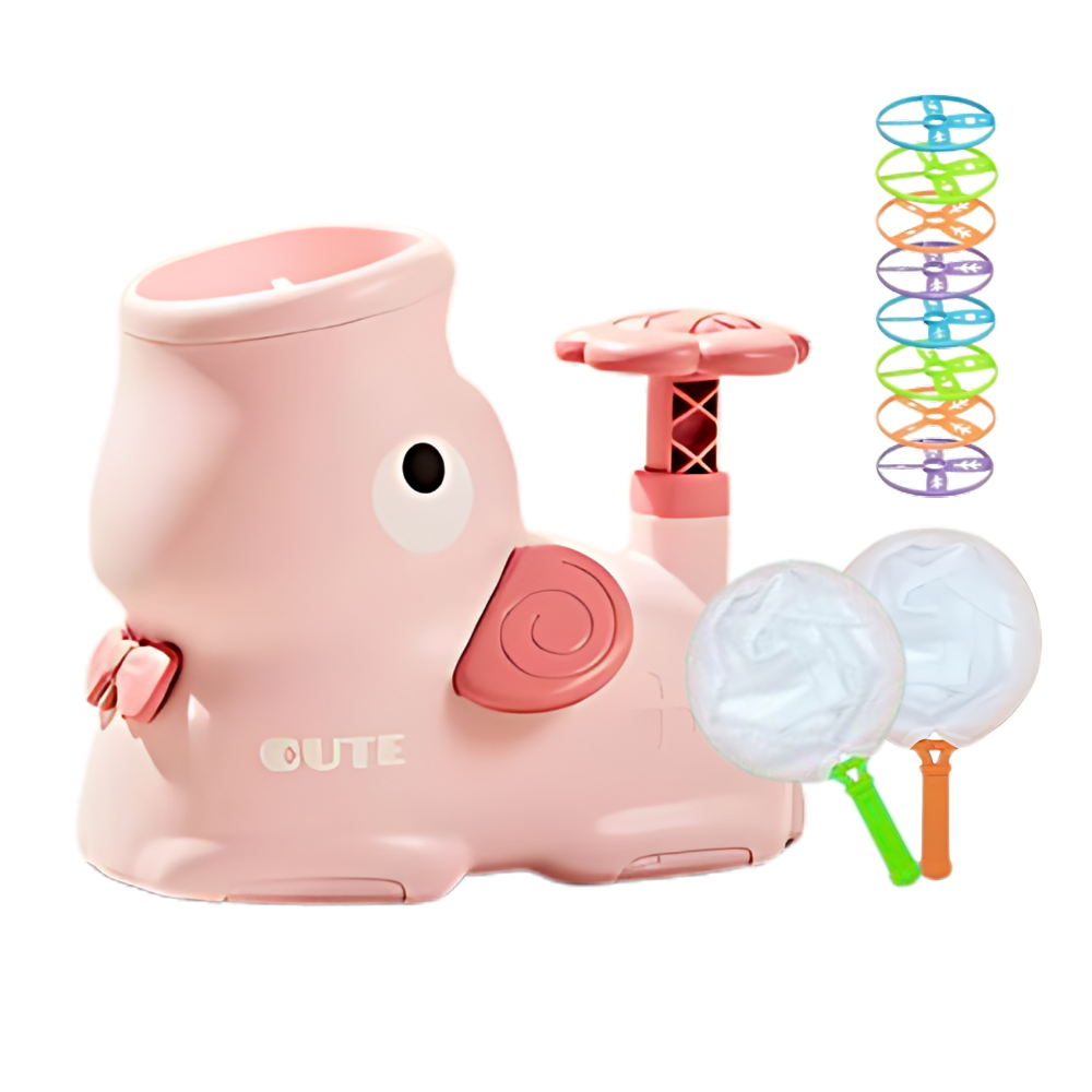 Bærbart legetøj med nem affyring af flyvende disk
-Pink - Ozerty