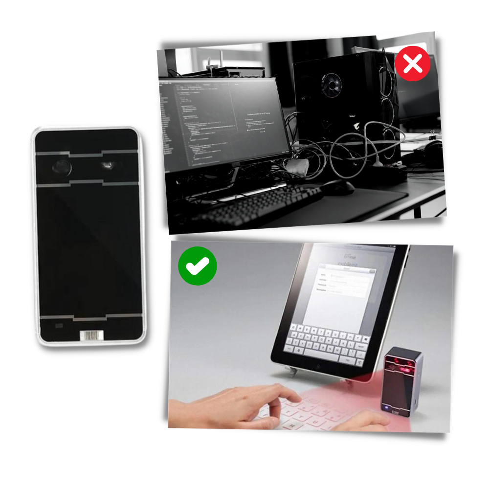 Bærbart holografisk tastatur
- Ozerty