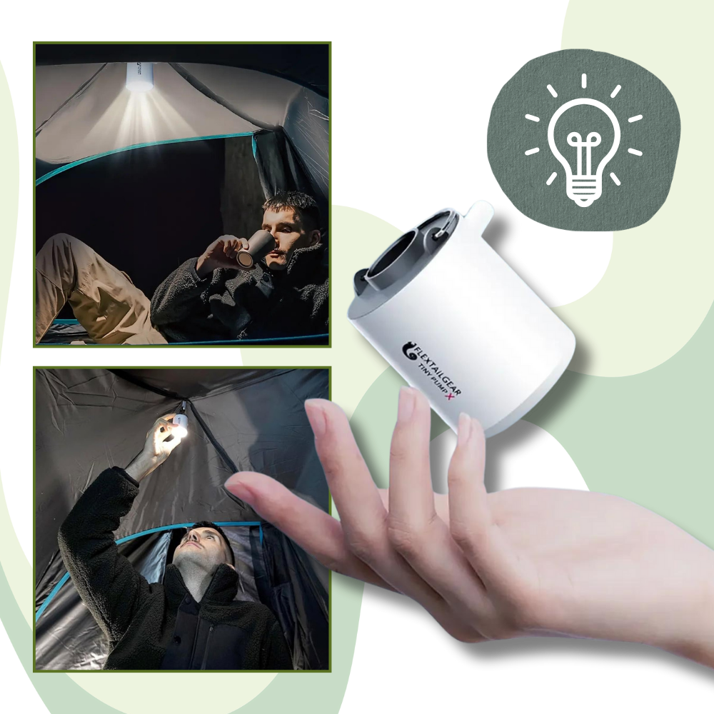 Lille pumpe til hurtig oppustning og luftudslip
- Ozerty