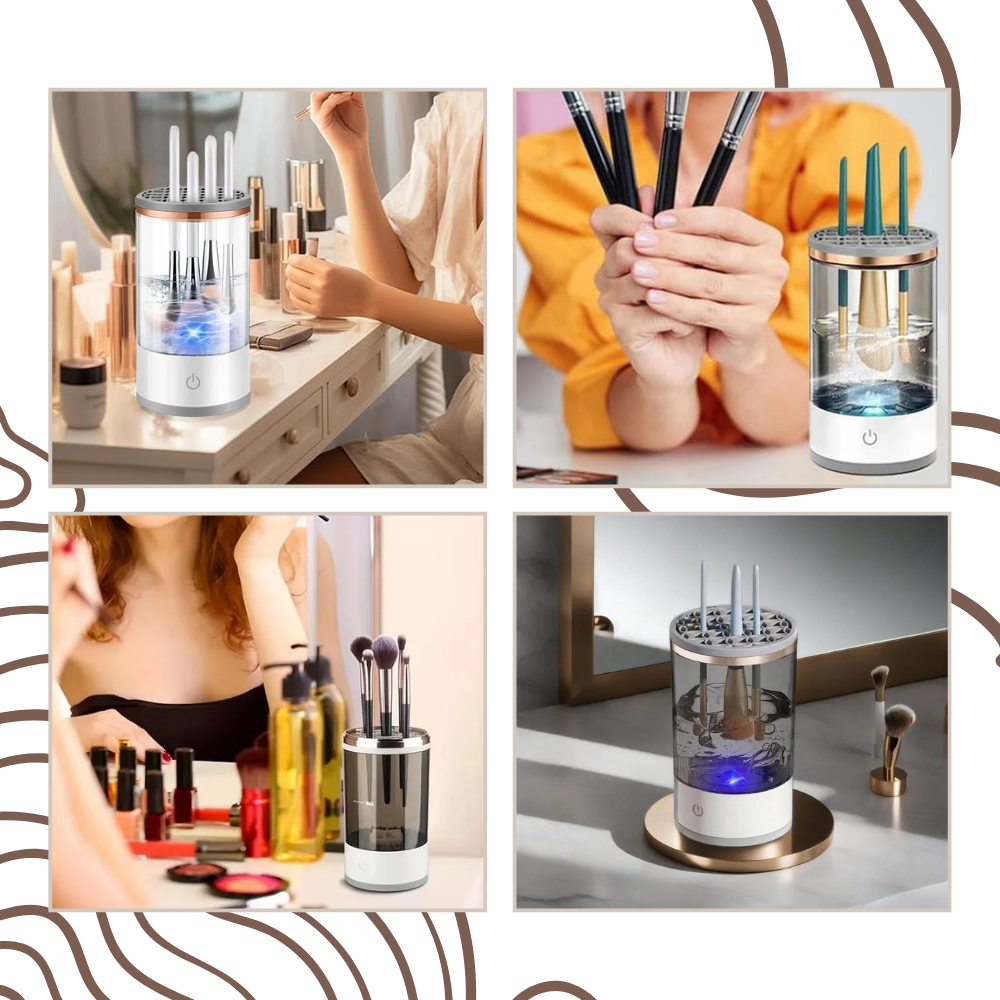 Hurtig genopladelig elektrisk makeupbørsterenser
- Ozerty