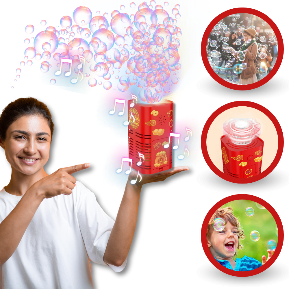 Genopladelig maskine til fyrværkeri af bobler
- Ozerty