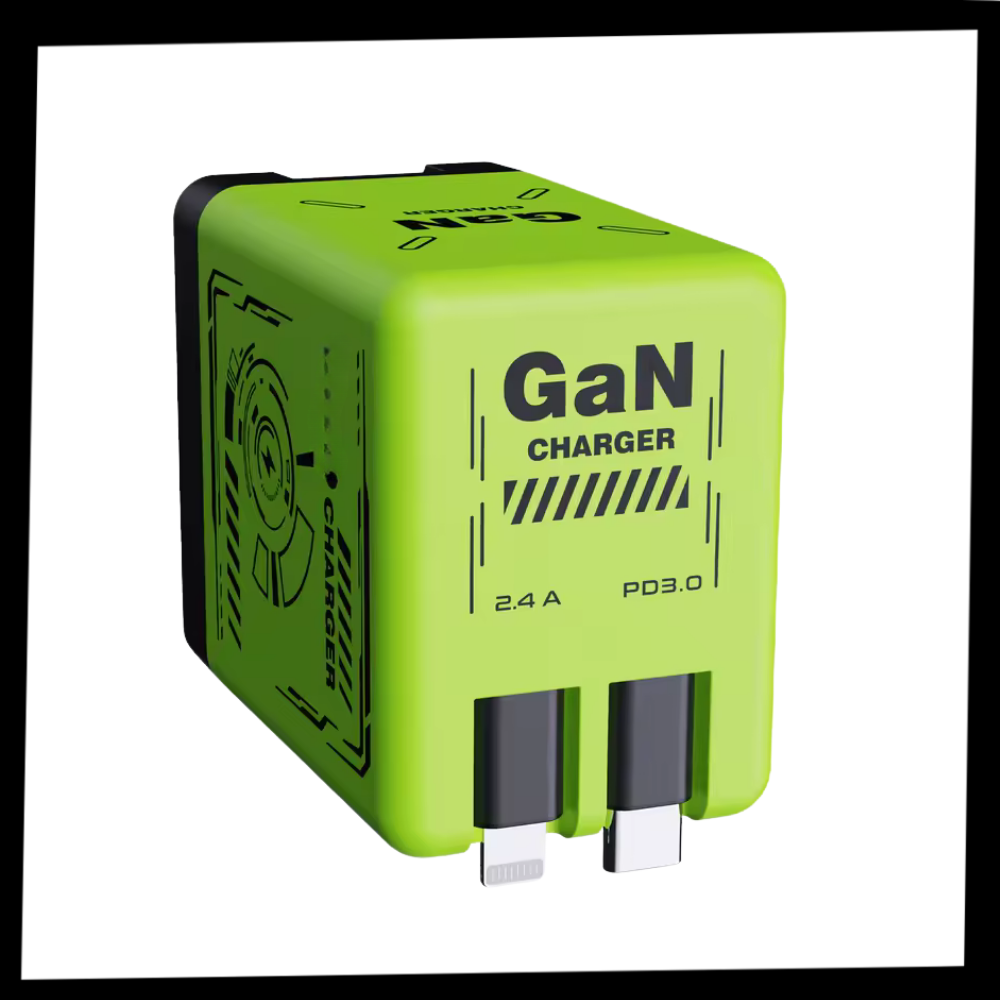 Udtrækkeligt Kabel med Dobbelt Oplader - Ozerty