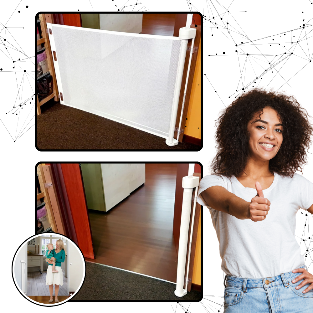 Udtrækkelig robust låge i mesh til kæledyr og babyer
- Ozerty