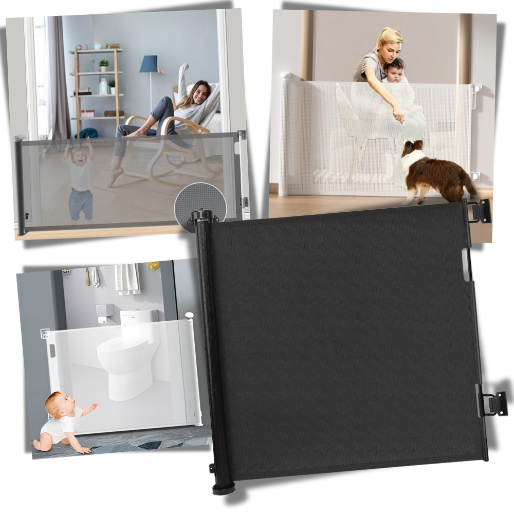 Udtrækkelig robust låge i mesh til kæledyr og babyer
- Ozerty