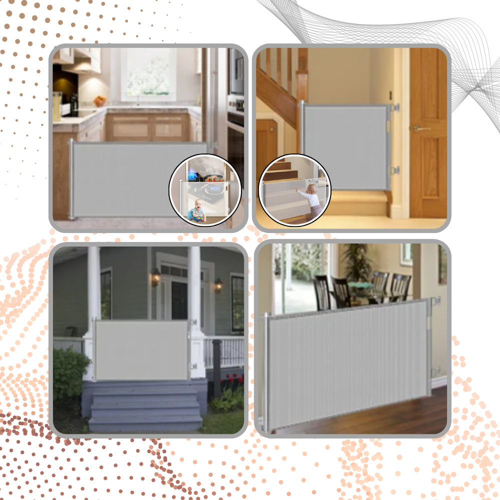 Udtrækkelig robust låge i mesh til kæledyr og babyer
- Ozerty