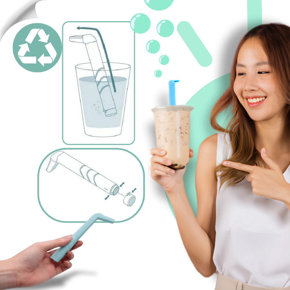 Genanvendeligt sugerør til hikke-stop - Ozerty