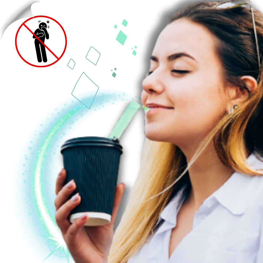 Genanvendeligt sugerør til hikke-stop - Ozerty