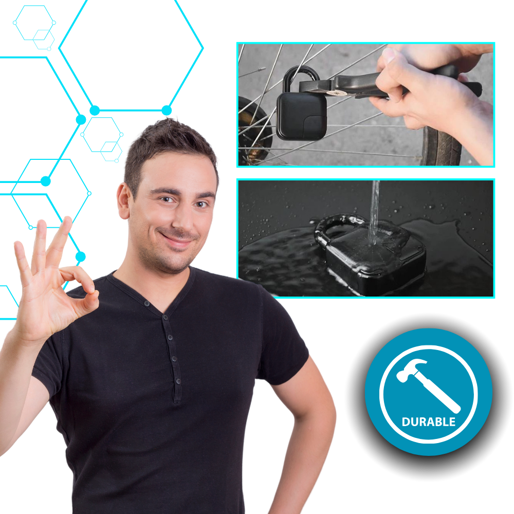 Robust smart lås med fingeraftryk
- Ozerty