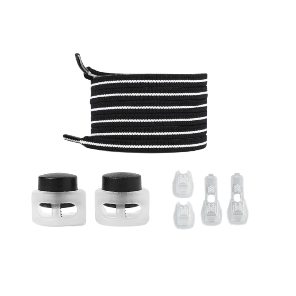 Sikker og moderigtig snørebåndslås
-Sort Hvid - Ozerty