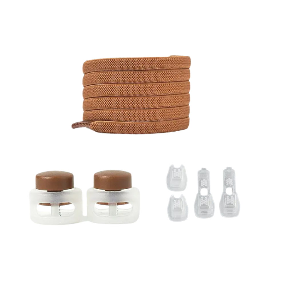 Sikker og moderigtig snørebåndslås
-Brun - Ozerty