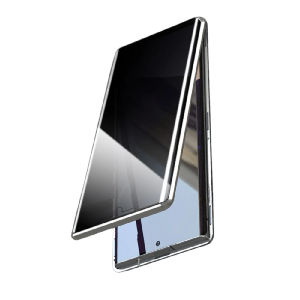 Samsung Mobilcover & Privatlivsglas -Sølv - Ozerty