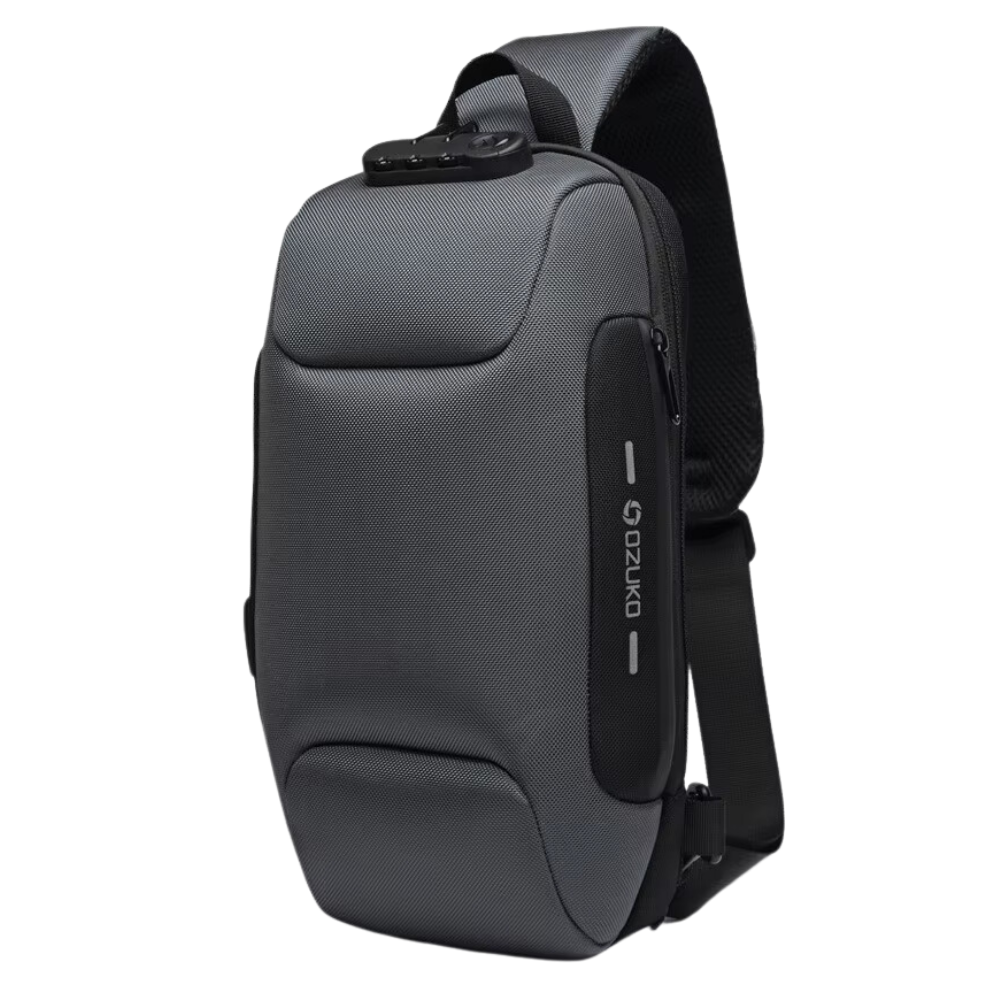 Sikker Crossbody Taske -Grå - Ozerty