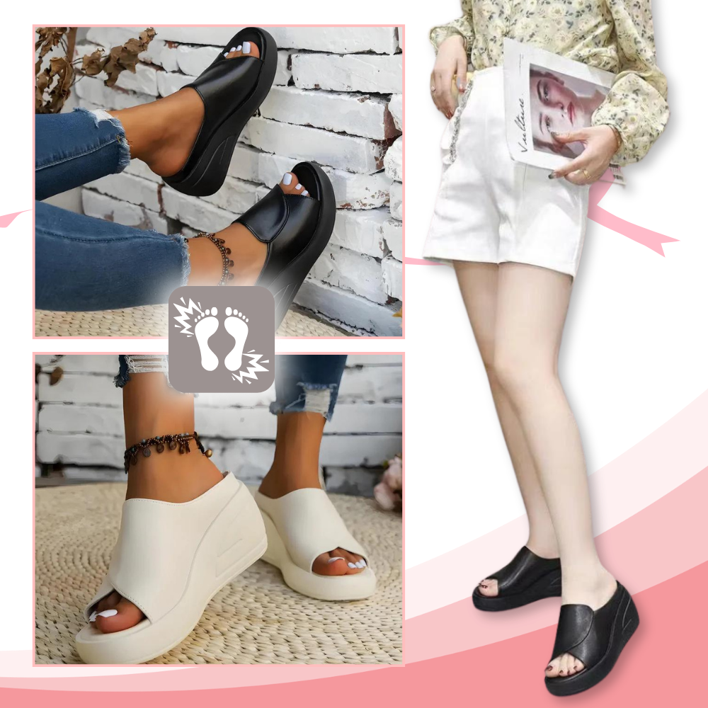 Stødabsorberende ortopædiske sandaler med hæl
- Ozerty