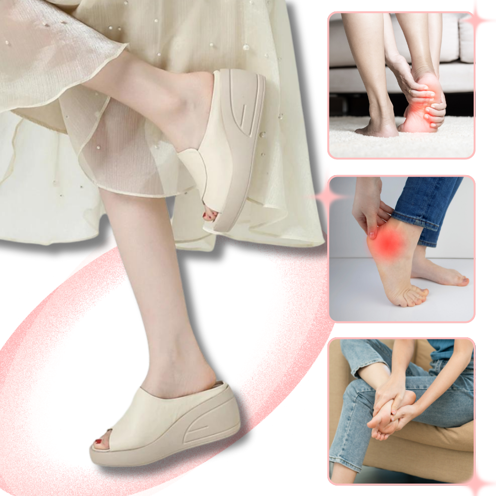 Stødabsorberende ortopædiske sandaler med hæl
- Ozerty