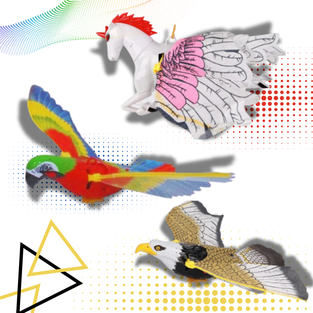 Kattelegetøj med imiteret flyvende fugl
- Ozerty